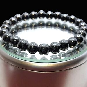 NEW Hematite Beaded Crystal Gemstone Bracelet Boho Stone